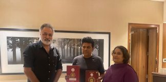 ShivaRaj Kumar - With NBK Golden Jubilee Celebrations Invitation