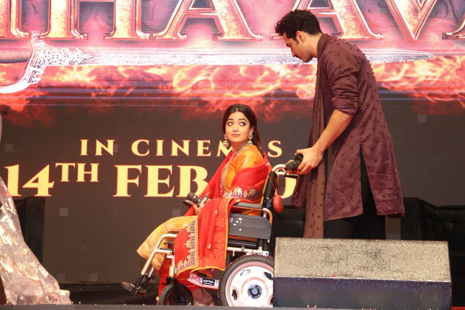 Vicky Kaushal, Rashmika Mandanna At Chhaava Song Launch