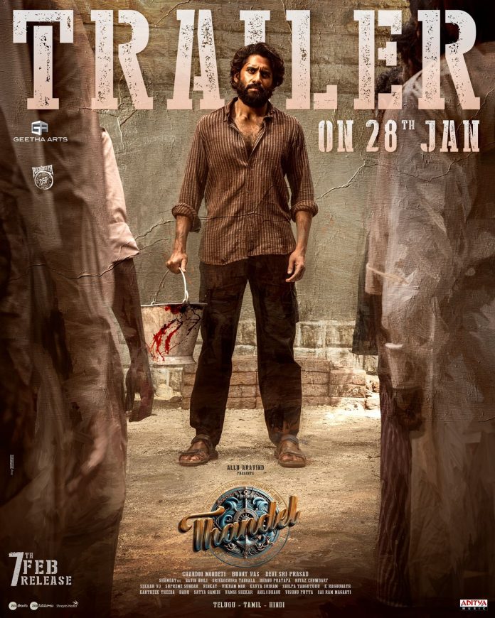 Thandel Trailer Date Poster