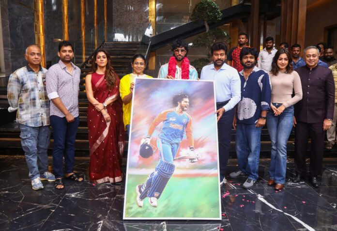 Chiranjeevi felicitated Cricketer Tilak Varma On MSG Sets (1)