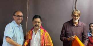 New (APFSTvTDC) Chairman Bharath Bhushan and Director Chadalavada Srinivasa Rao Felicitated by Telugu Film Chamber of Commerce