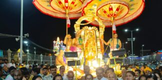Smt. Vasundhara Devi Wife Of Actor And MLA Sri Nandamuri Balakrishna Participated In The Srivari Salakatla Brahmotsavams
