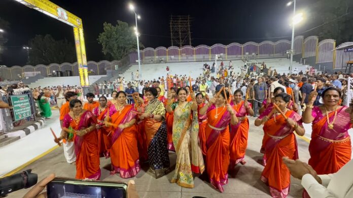 Nandamuri Family Traditional Kolatam During Garuda Seva at Tirumala